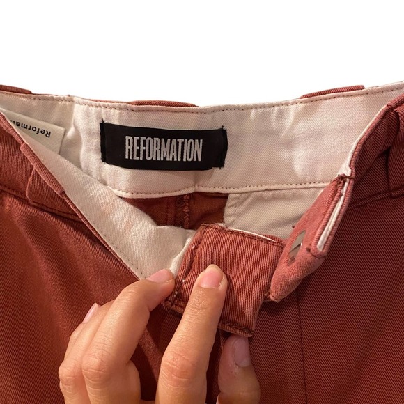 Reformation Work Pant in Rust Sz 26 - Picture 9 of 11